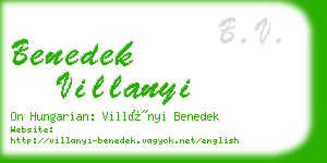 benedek villanyi business card